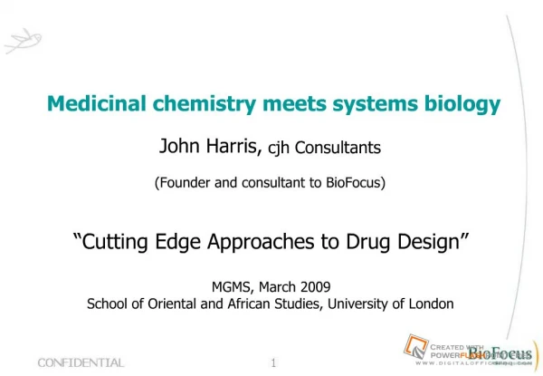 Medicinal Chemistry meets Systems Biology