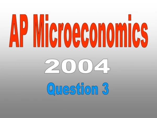 AP Microeconomics