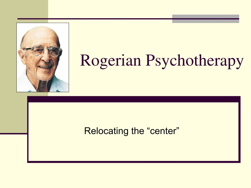 rogerian psychotherapy