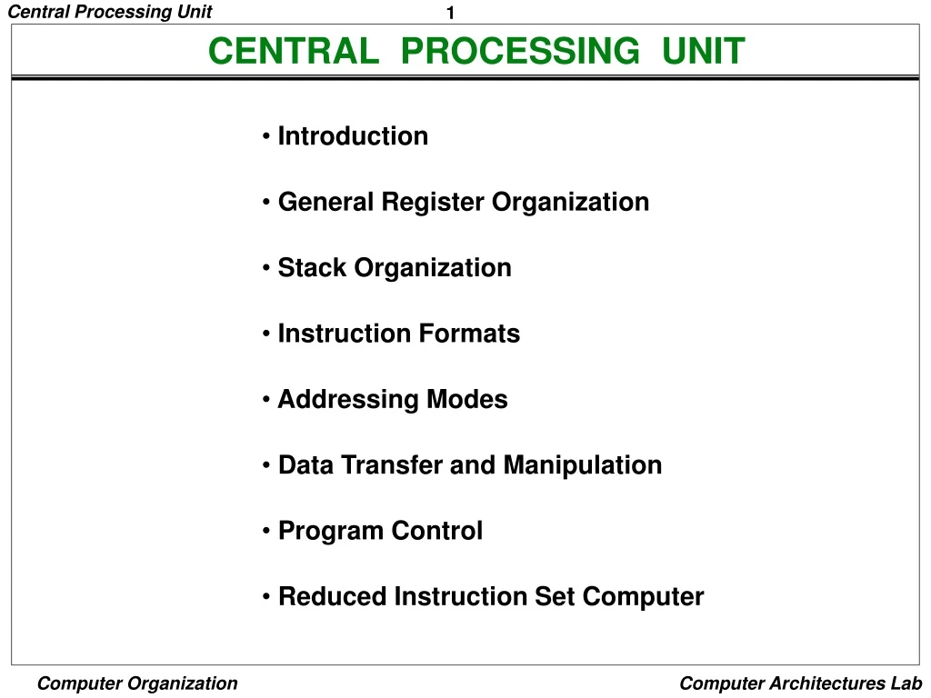 central processing unit