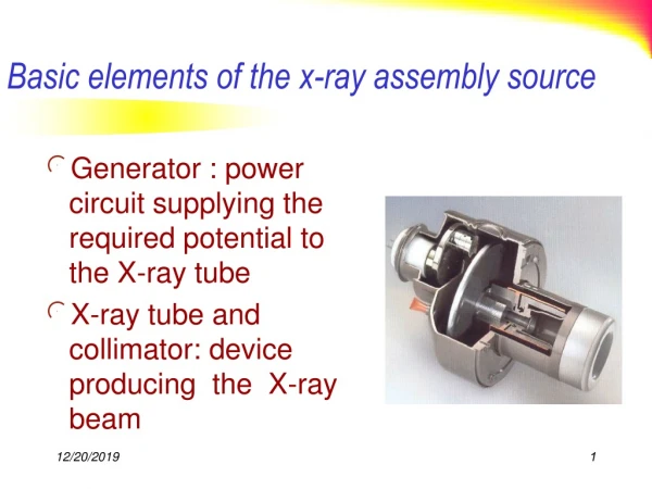 Basic elements of the x-ray assembly source