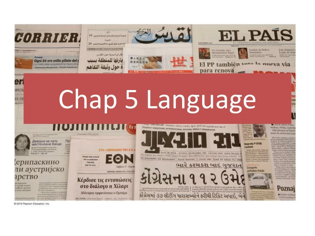 chap 5 language