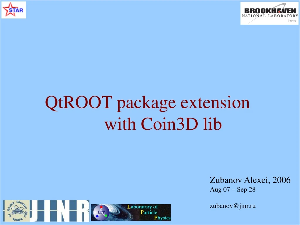 qtroot package extension with coin3d lib
