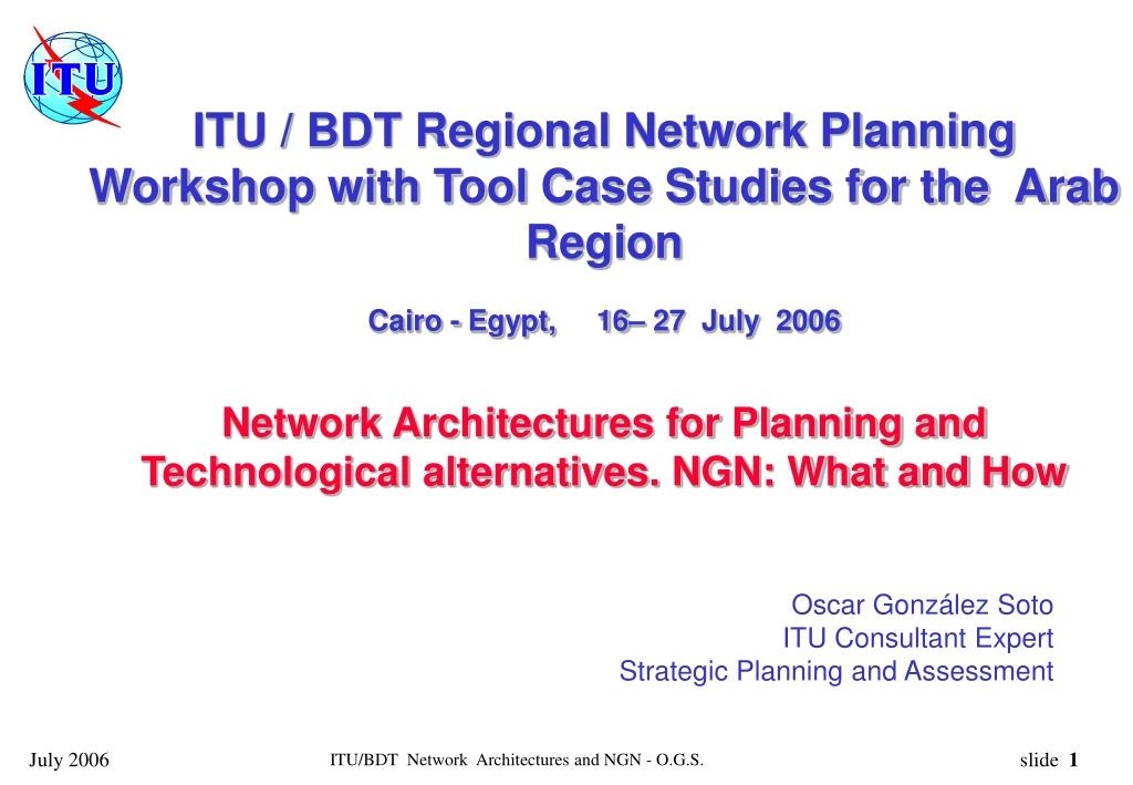 itu bdt regional network planning workshop with