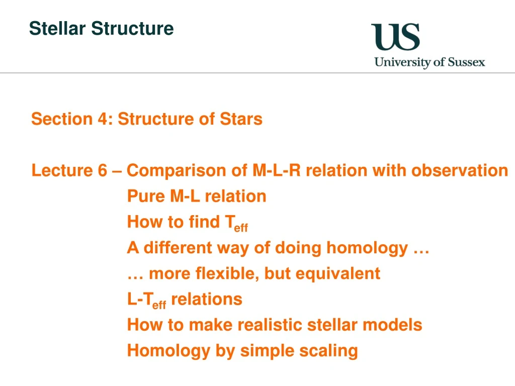 stellar structure