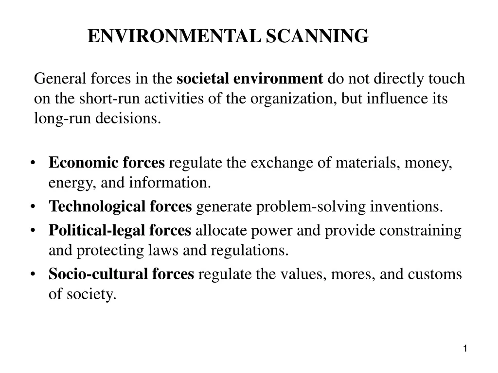 environmental scanning