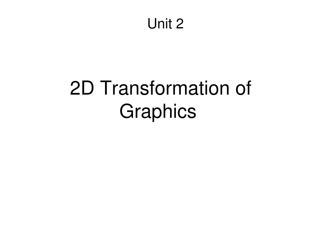 2d transformation of graphics