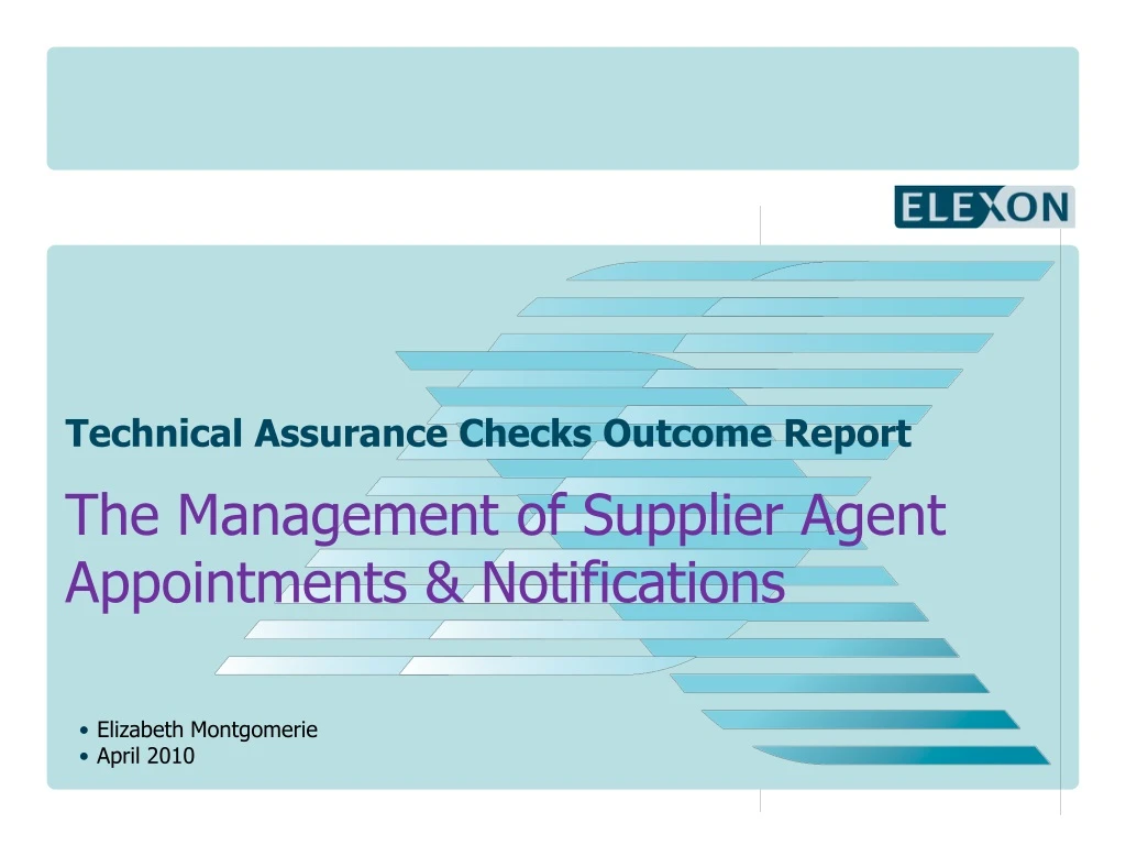 technical assurance checks outcome report