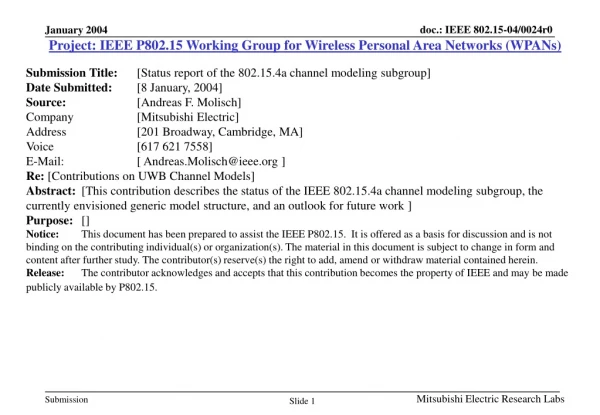 Project: IEEE P802.15 Working Group for Wireless Personal Area Networks (WPANs)