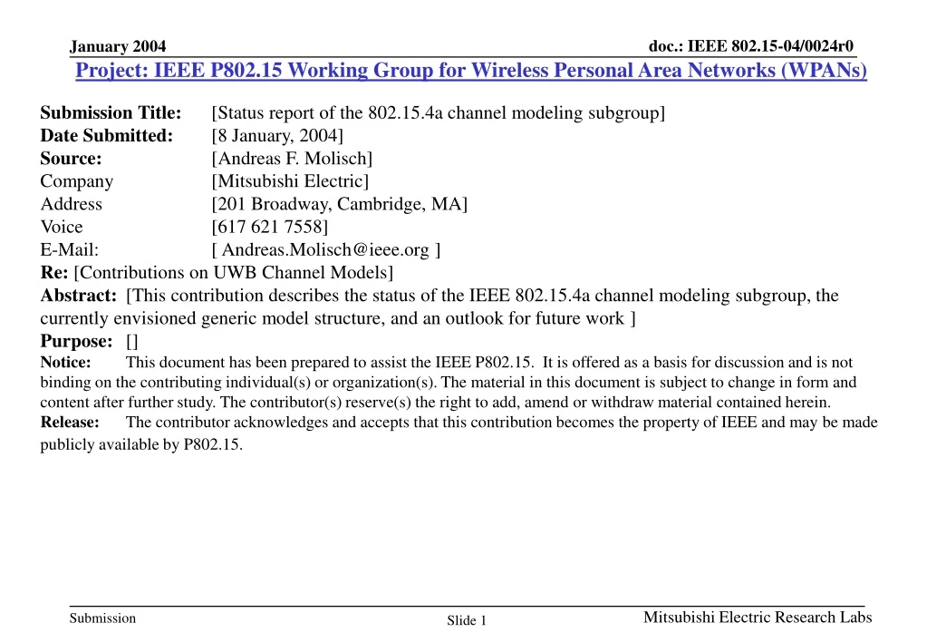 project ieee p802 15 working group for wireless