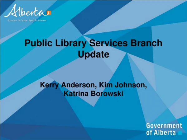 Public Library Services Branch Update