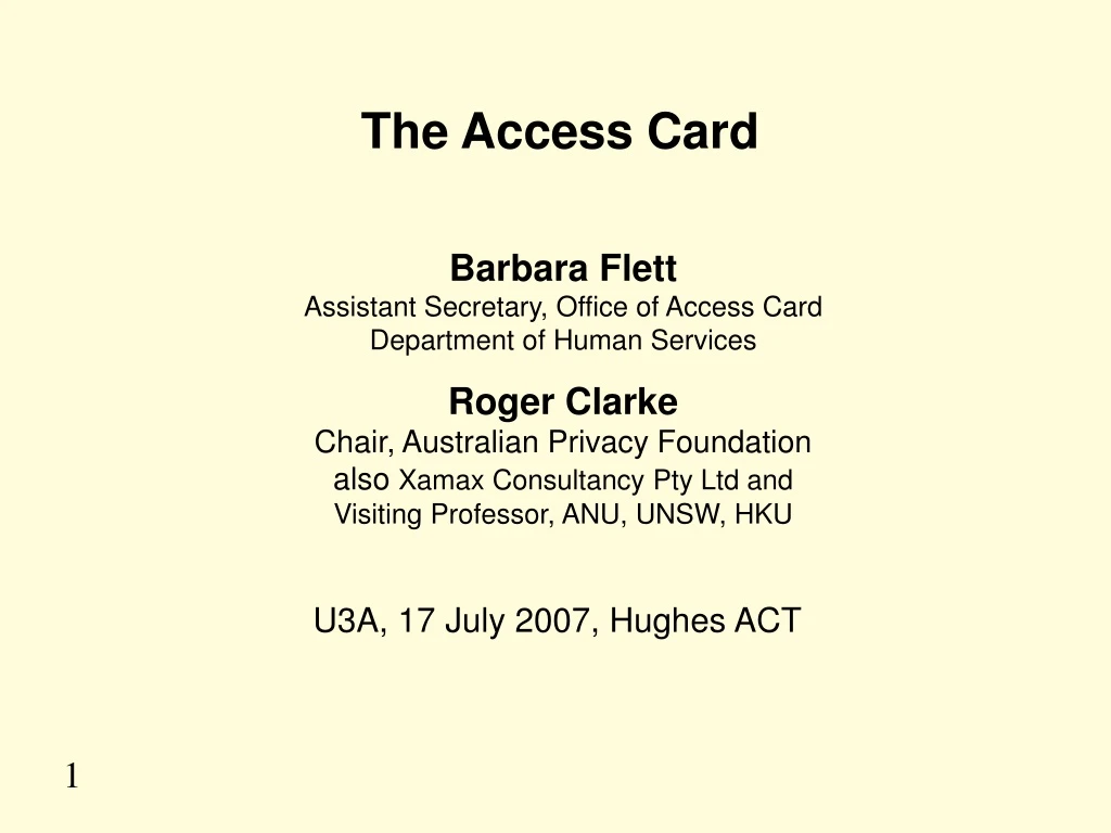 the access card