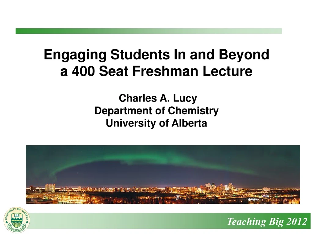 engaging students in and beyond a 400 seat