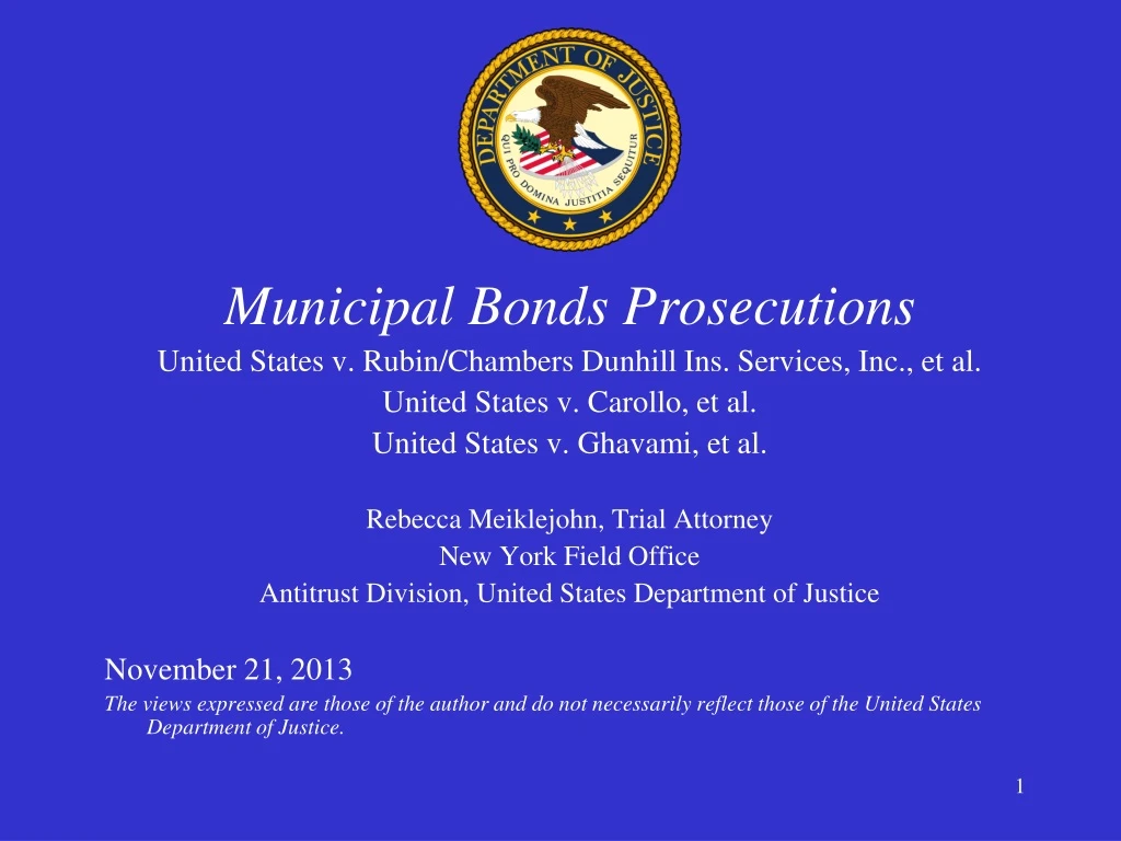 municipal bonds prosecutions united states