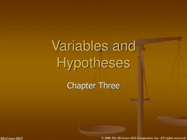 Variables and Hypotheses