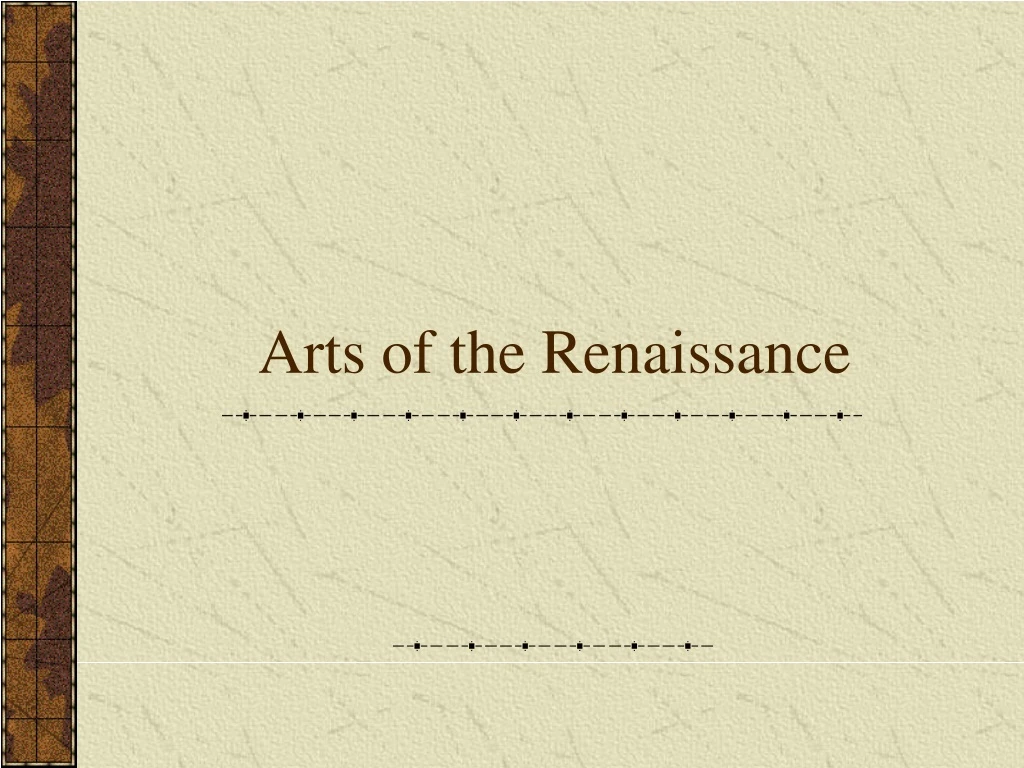 arts of the renaissance