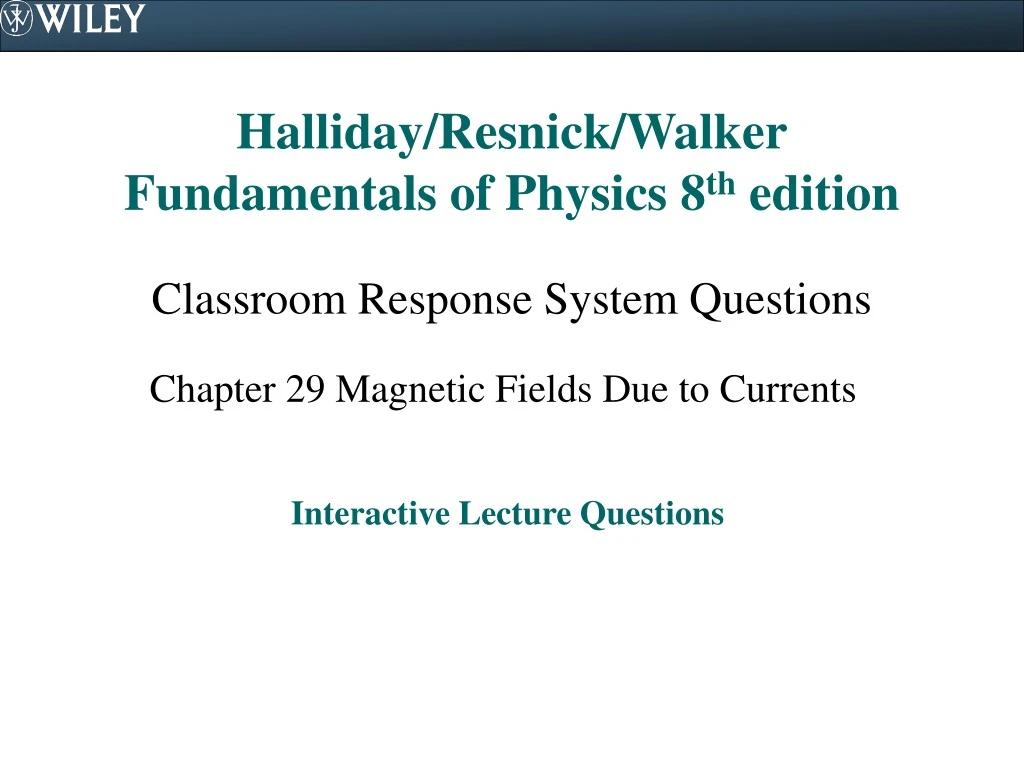 halliday resnick walker fundamentals of physics