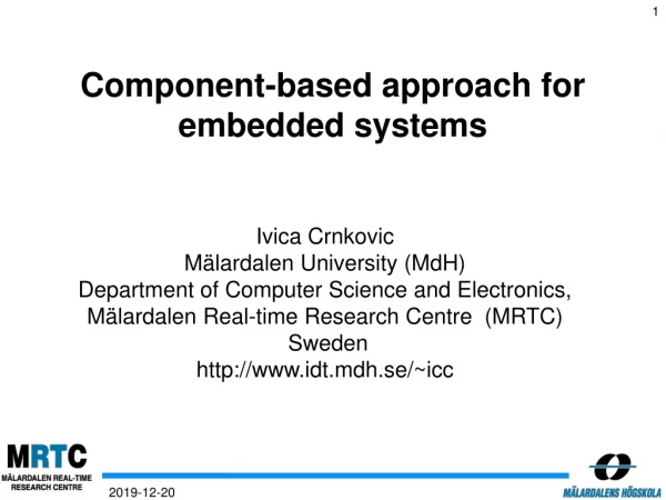 Component-based approach for embedded systems