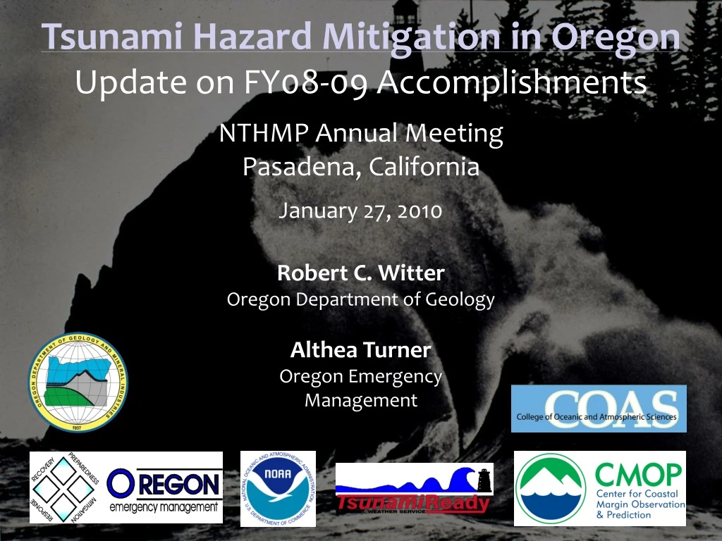 tsunami hazard mitigation in oregon update