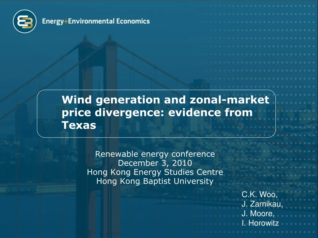 wind generation and zonal market price divergence evidence from texas