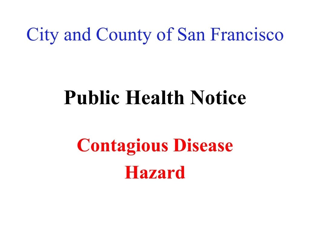 public health notice