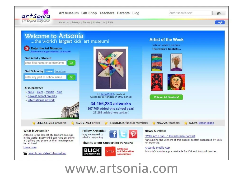 www artsonia com