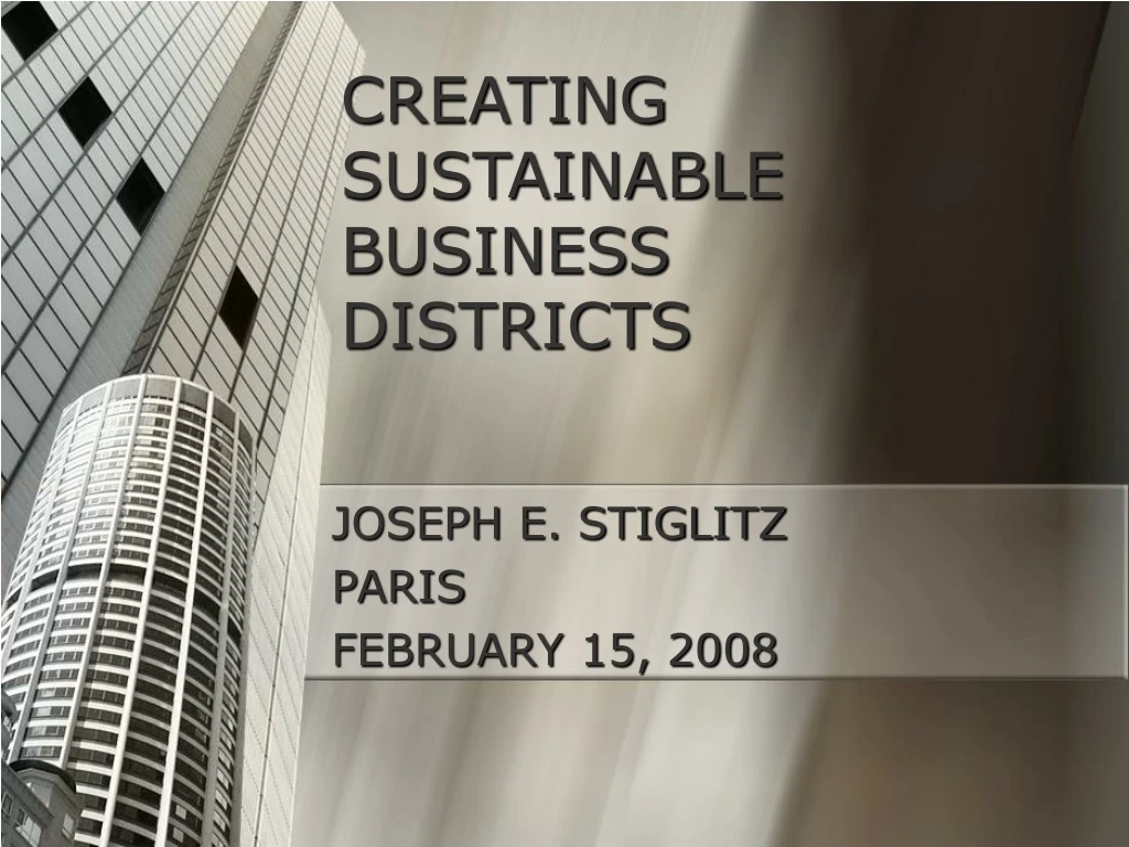 creating sustainable business districts