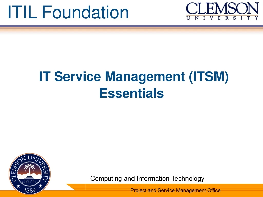 it service management itsm essentials