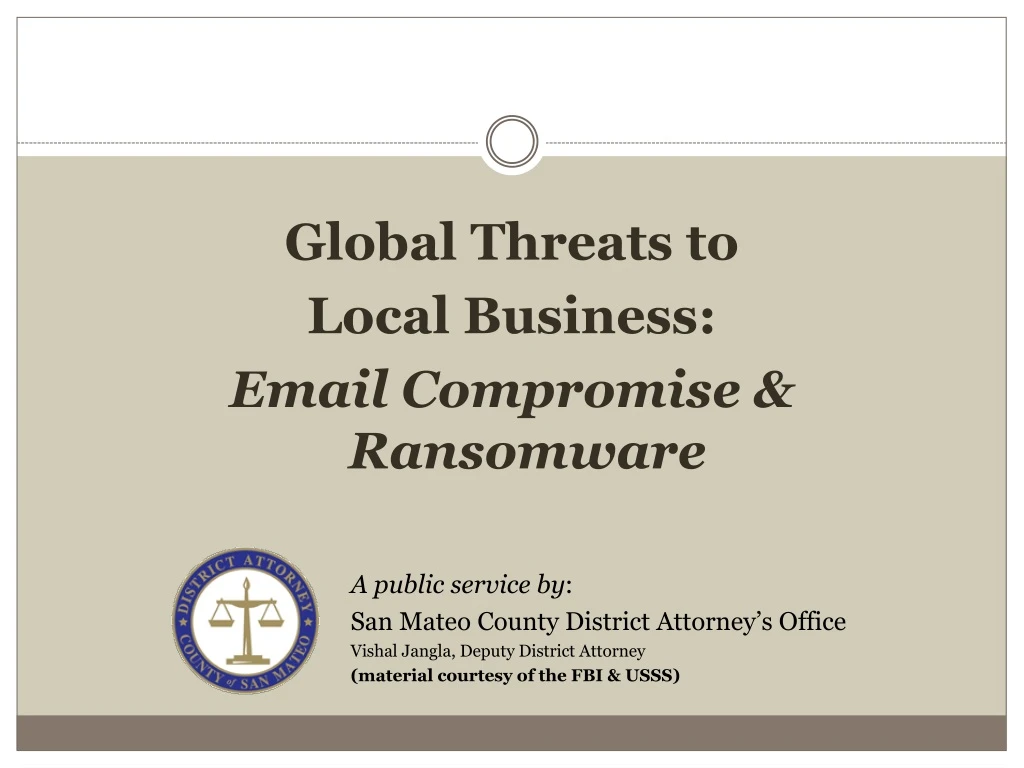 global threats to local business email compromise