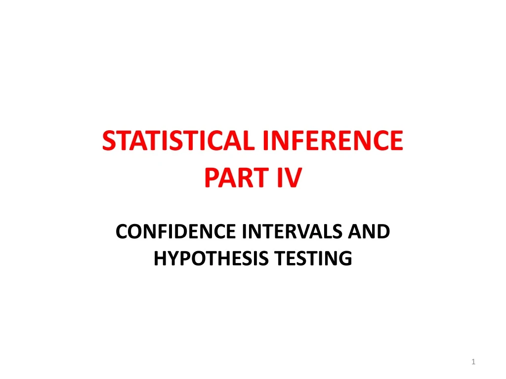 statistical inference part iv