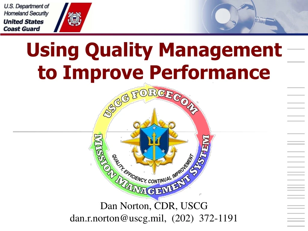 using quality management to improve performance
