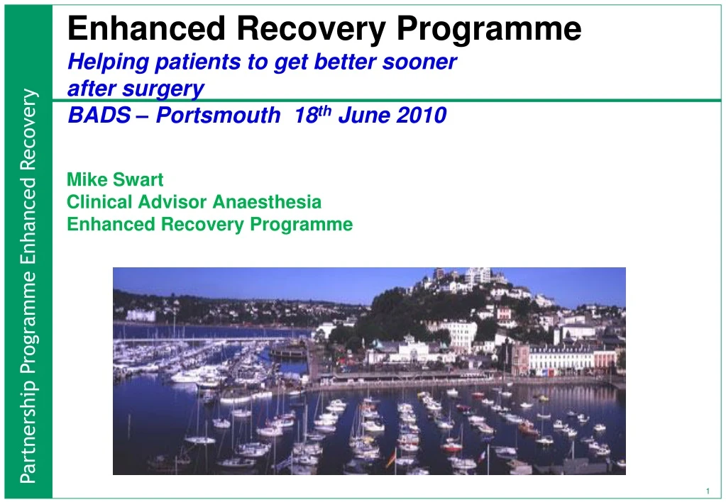 enhanced recovery programme helping patients