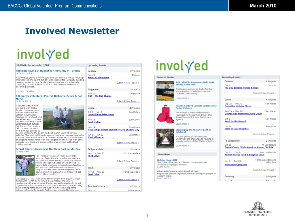 involved newsletter