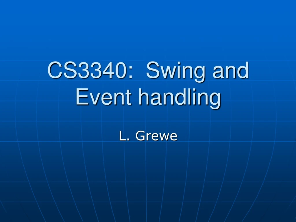cs3340 swing and event handling