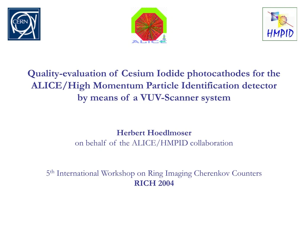 quality evaluation of cesium iodide photocathodes