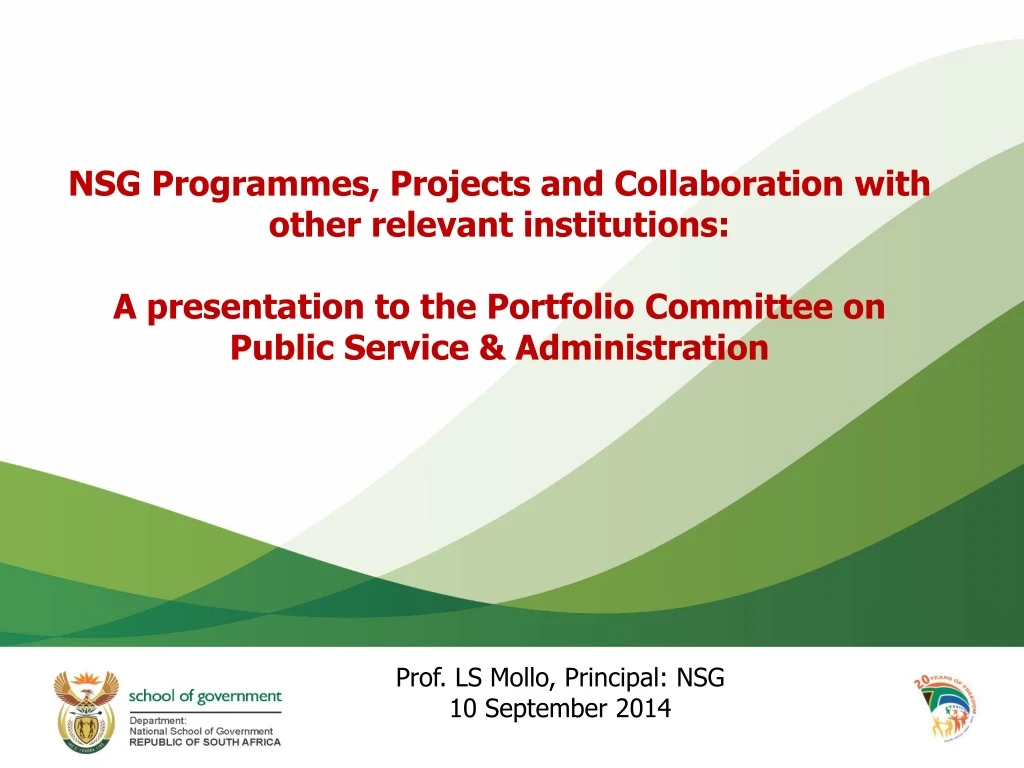 nsg programmes projects and collaboration with