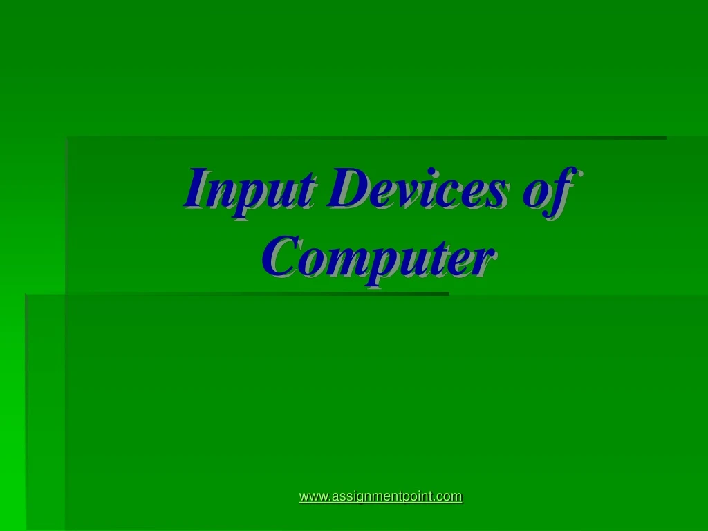 input devices of computer