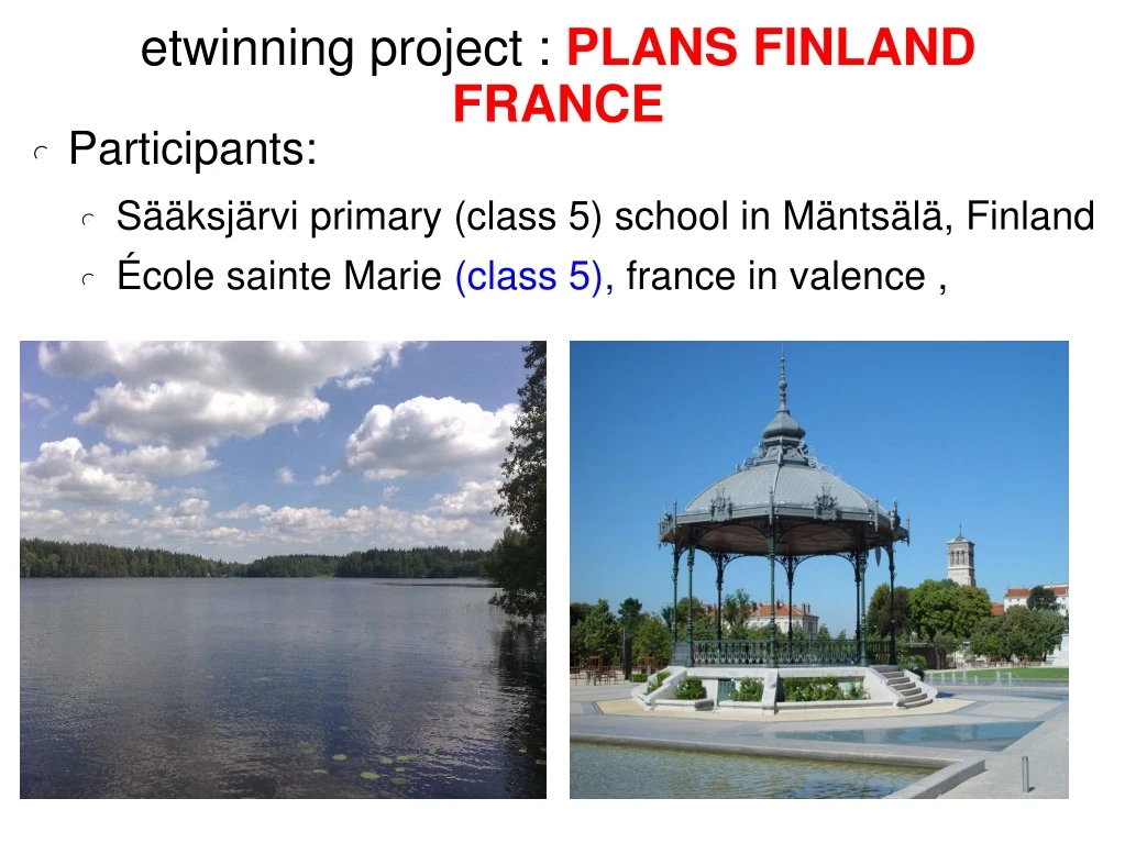 etwinning project plans finland france