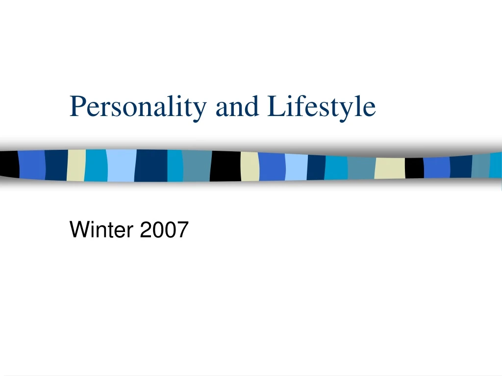 personality and lifestyle