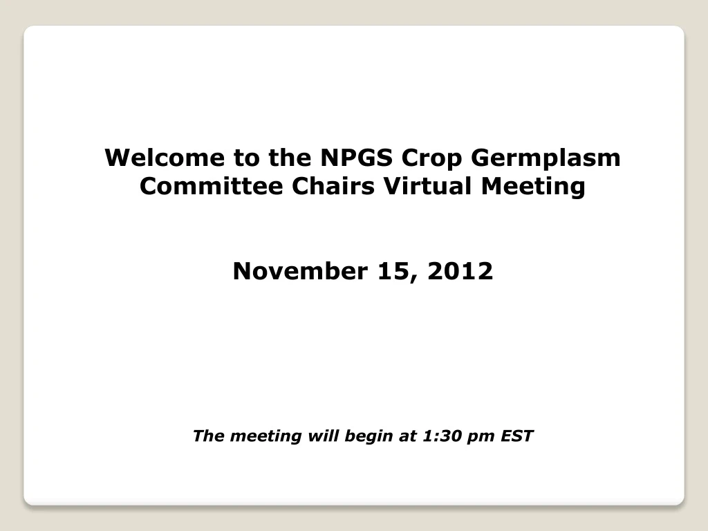 welcome to the npgs crop germplasm committee