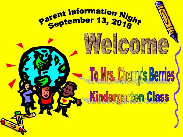Parent Information Night September 13, 2018