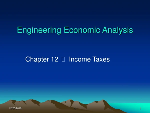 Engineering Economic Analysis