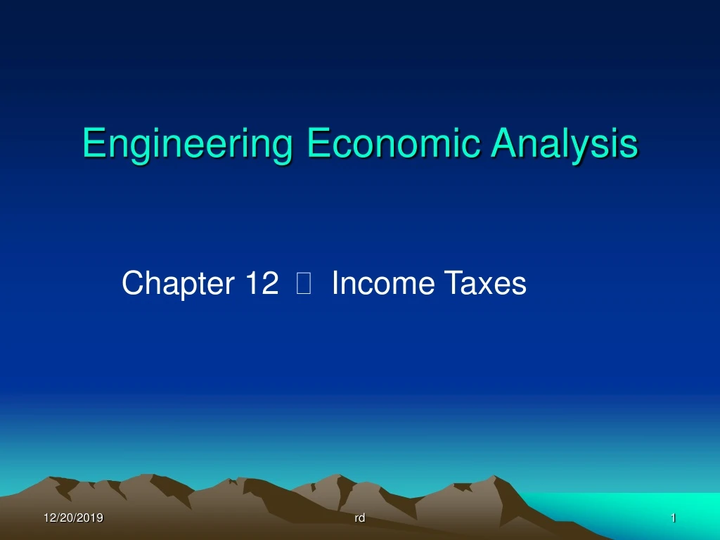 engineering economic analysis