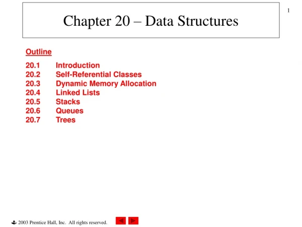 Chapter 20 – Data Structures