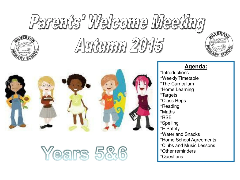 parents welcome meeting autumn 2015