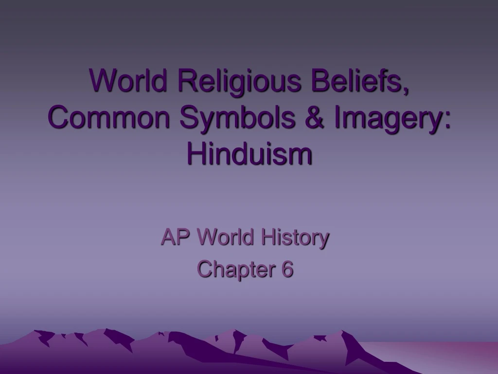 world religious beliefs common symbols imagery hinduism