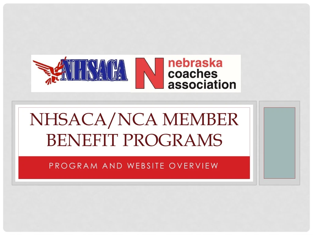 nhsaca nca member benefit programs