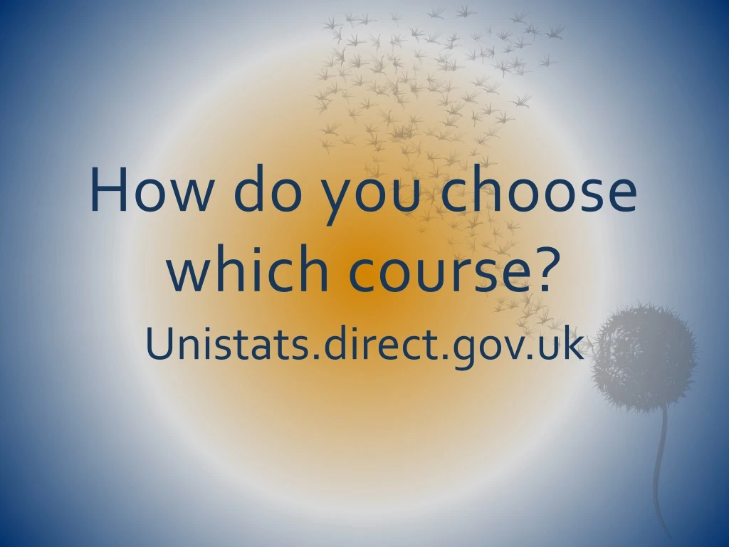how do you choose which course