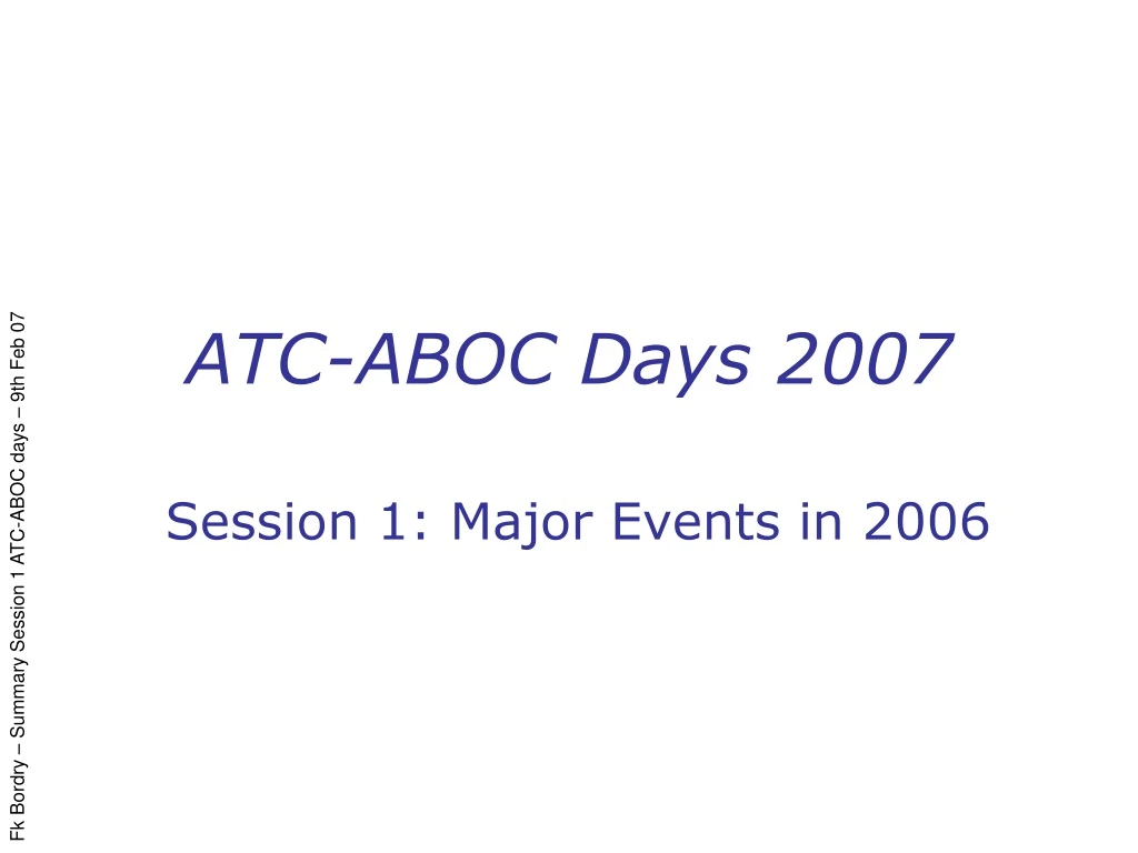 atc aboc days 2007