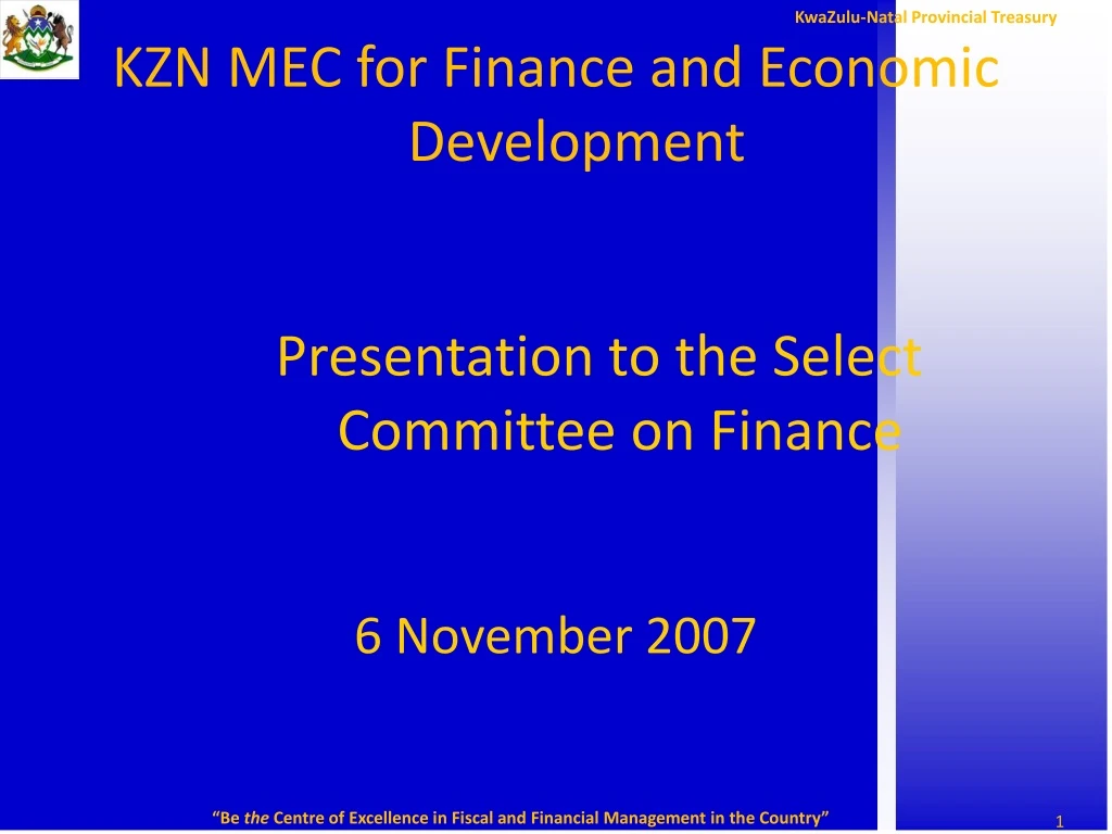 kzn mec for finance and economic development